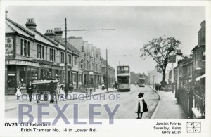 PCD_37 Old Belvedere – Erith Tramcar No 14 in Lower Road c.1915