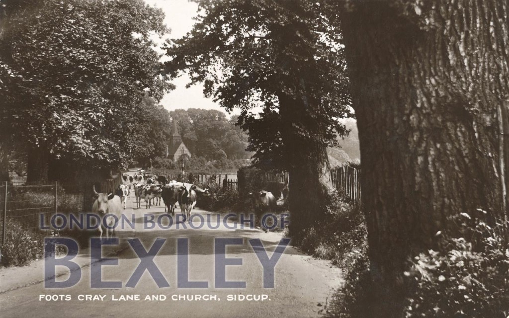 Foots Cray Lane and Church, Sidcup c.1910