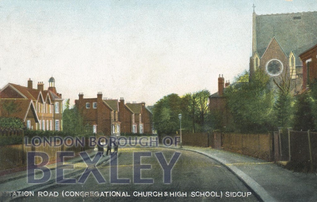 Station Road (Congregational Church & High School) Sidcup 1908