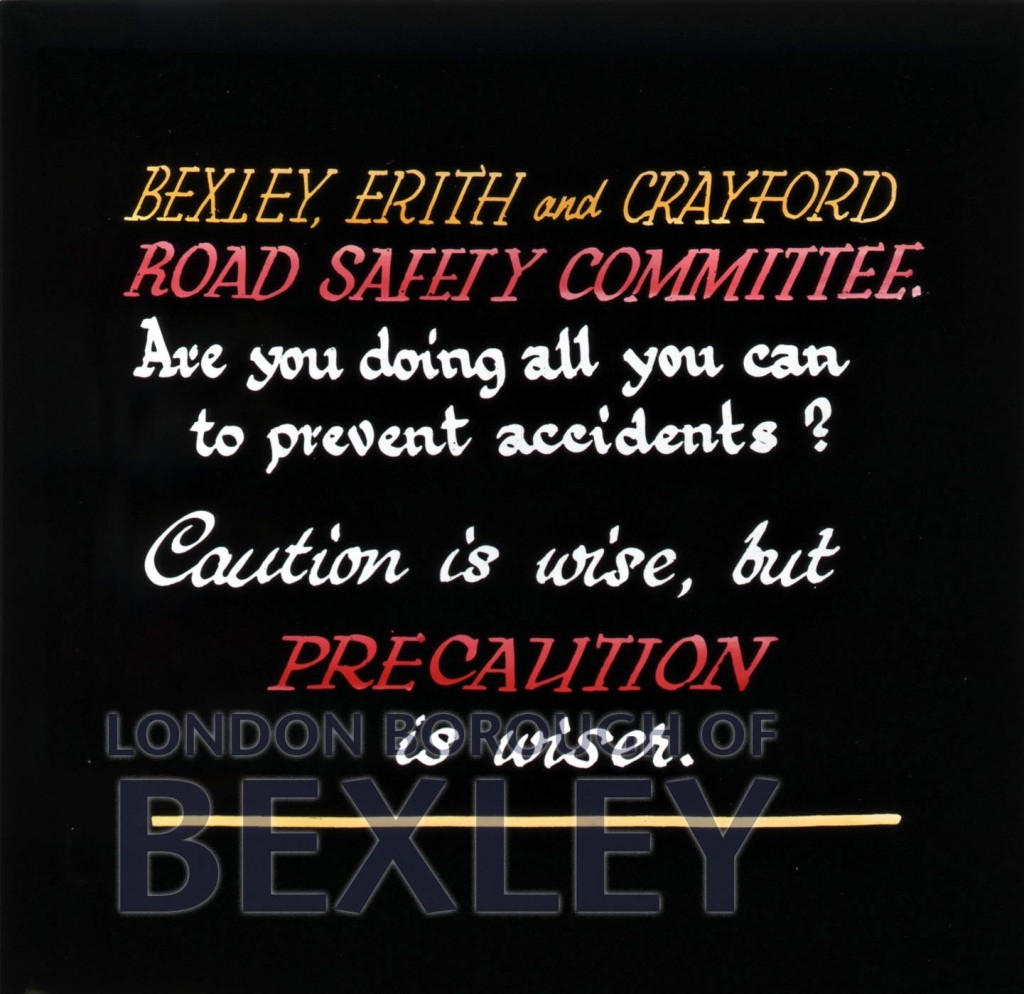 PHBOS_2_1029 Poster for Road Safety Committee c1920 Bexley Borough
