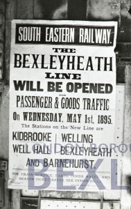 PHBOS_2_1061 Poster for the opening of Bexleyheath railway 1895