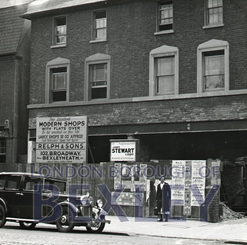 Demolition site. New shops to be built, 187-189,Broadway, Bexleyheath c1930