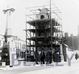 PHBOS_2_209 Building of Clock tower, Bexleyheath 1912