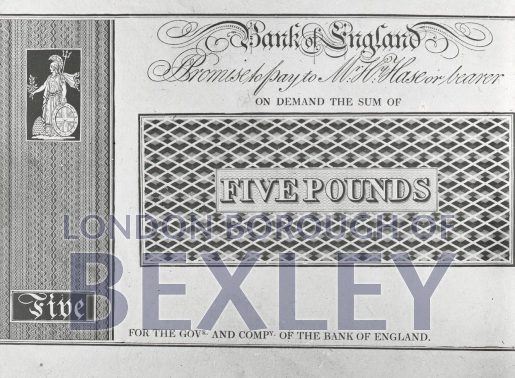 £5 note printed at Crayford c1910