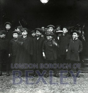 PHBOS_2_838 Group of school boys outside Broadway cinema, Broadway, Bexleyheath c1916