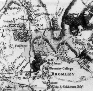 Map of Bromley and Beckenham, Bromley Unknown