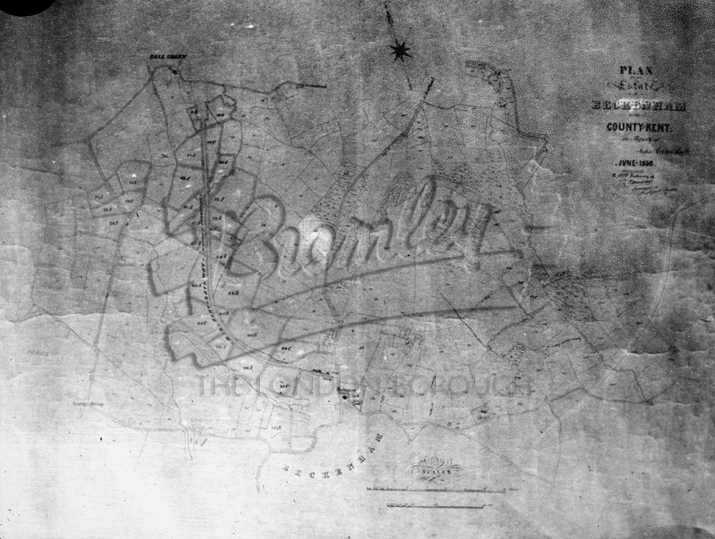 Map of Beckenham 1838, Beckenham 1838