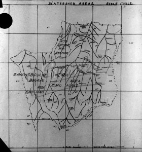 Sketch map watershed areas, Bromley undated