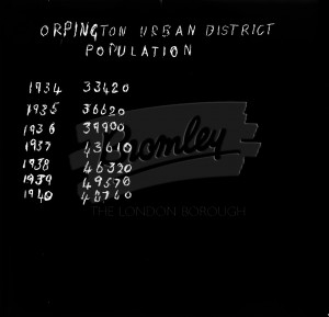 Orpington Urban District Population. 1934 – 1940, Orpington undated