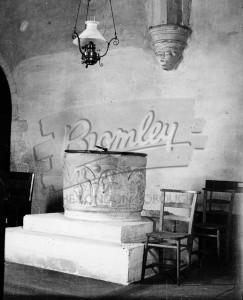 Darent Church Kent, font, Darenth undated