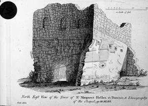 Ruined tower St Margaret, Helles, Darent, Darenth undated