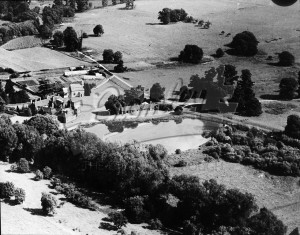 Aerial view of Lullingstone estate, Eynsford undated