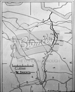 Darenth – map of valley, Darenth undated