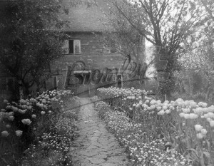House with tulips in garden, Otford, Otford undated