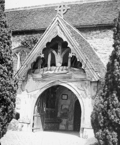 Shoreham church – entrance, Shoreham undated