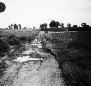 Country path after rain,  undated