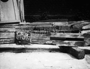 Old Beams and Carved Wood Corbels, Orpington 1957