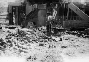 Demolition Site of Bark Hart House, Orpington 1957