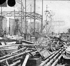 Palace after fire Nov 1936, Crystal Palace 1936