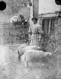 Woman with sheep, Beckenham 1900s