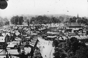 Aerial view of bottom of Church Hill, Beckenham 1902