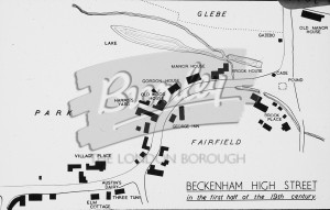Beckenham High Street first half of 19th century, Beckenham 1800s