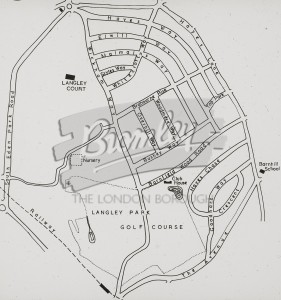 Plan of Langley, Beckenham 1952
