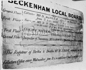 Display Board for Beckenham Local Board