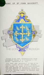 Arms of Dr John Bancroft, Orpington After 1952