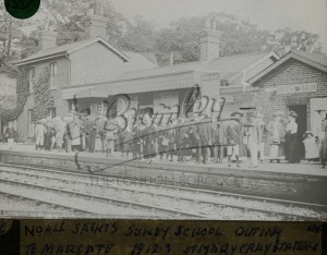 School outing at St Mary Cray Station, St Mary Cray 1912/13
