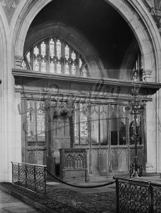 Maidstone Parish Church : old part of screen – north of choir, Maidstone