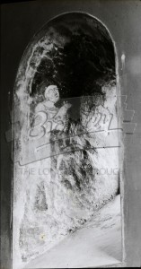 Kingsdown : fresco on window jamb, Kingsdown nr Dartford