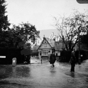 Flooding at entrance to Kelsey Park, Beckenham, Beckenham