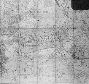 Beckenham Urban District Map, Beckenham 1925
