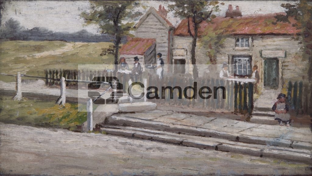 Cottages that formerly stood opposite the Bull and Bush