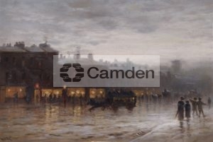 Saturday Evening, View of Hampstead High Street