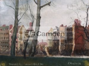 Theobald's Road opposite Gray's Inn (bomb damage)