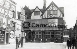 Highgate Road, NW: view of Ye Old Vine public house