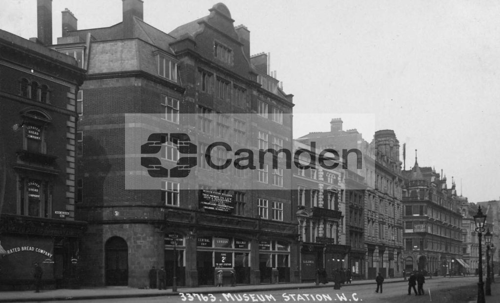 View of the British Museum Underground Station on High Holborn