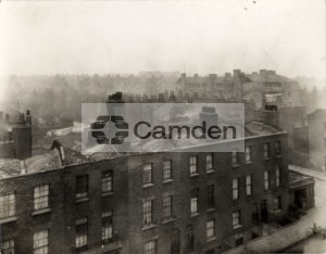 General view of Sidney Street area taken from the roof of Anchor Public House and looking across Stibbington Street to St George's Flats on Bridgewater Street