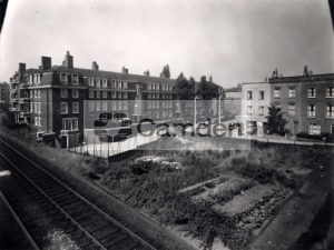 Allotments in Churchill Road adjoining York Rise the site of proposed new flats