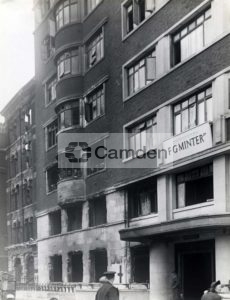 Halsey House, Red Lion Square: bomb damage