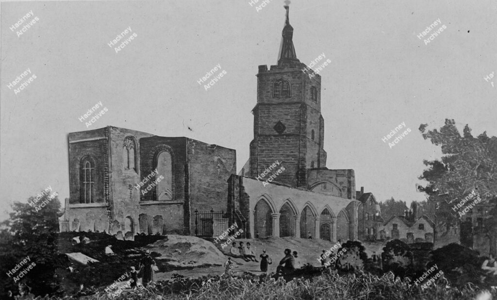 St. John’s Hackney, Old Church part demolished, 1810.