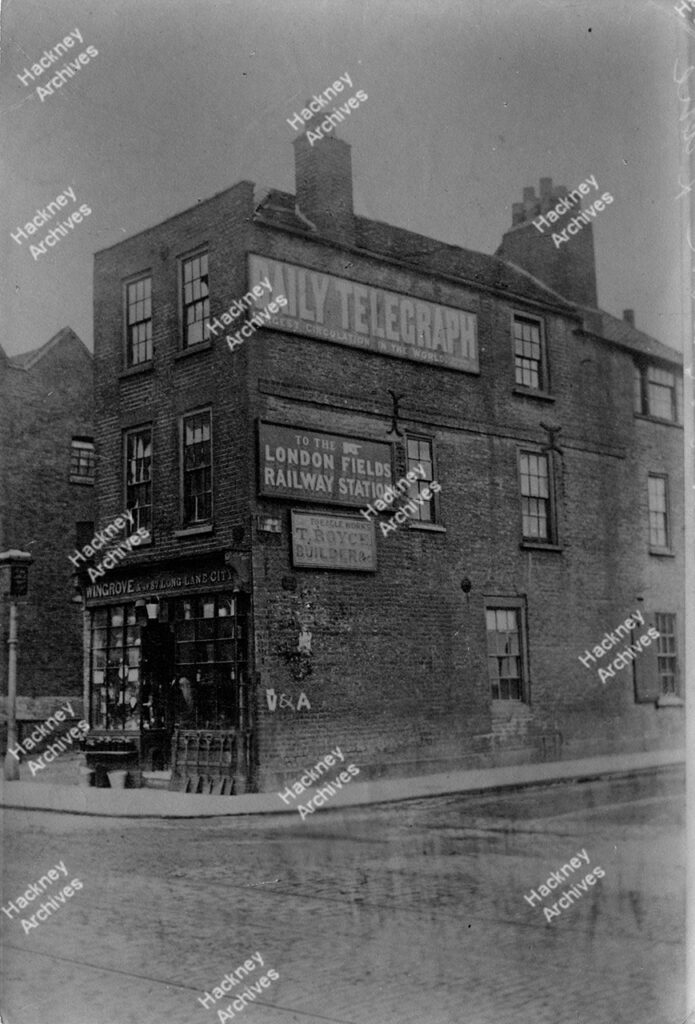 229 Mare Street. west side. Mrs. E. Wingrove, ironmonger, c.1850.