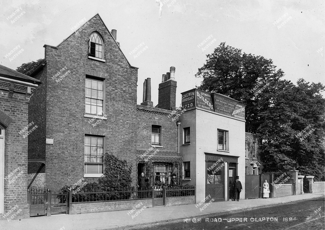 House near the site of the present Clapton Station, including Vine Cottage, c.1884. Hackney