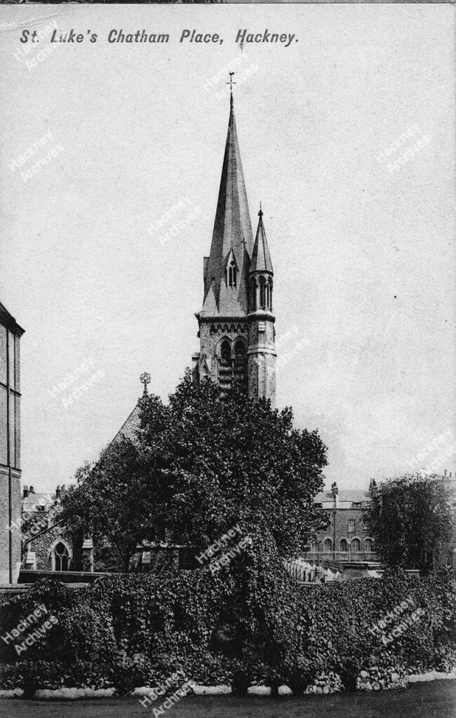 St. Luke’s from the west, from Meeting Field Path, c.1900.