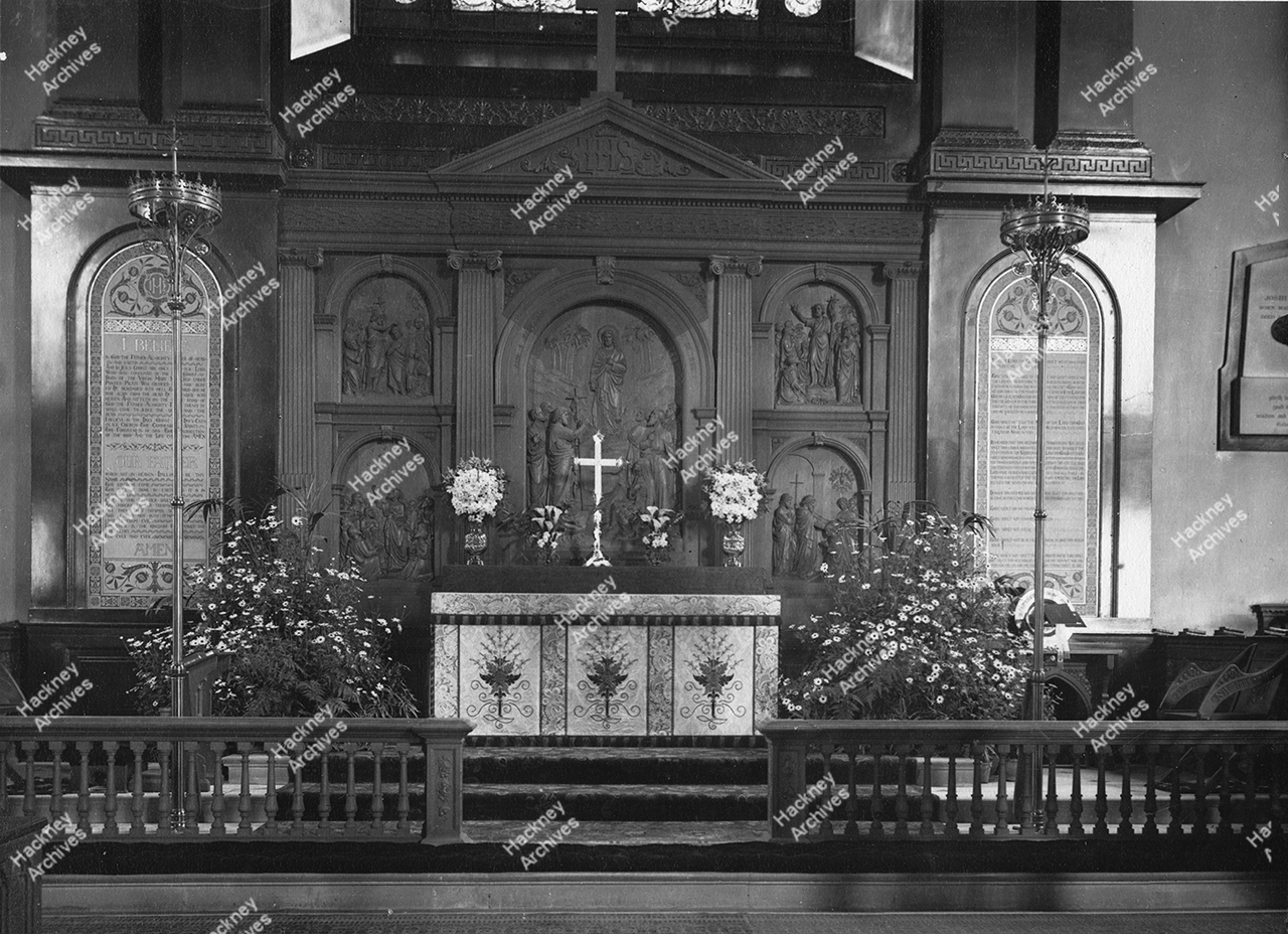 St John S Church Interior Close Up View Of Altar C 1900 Hackney   P00092 