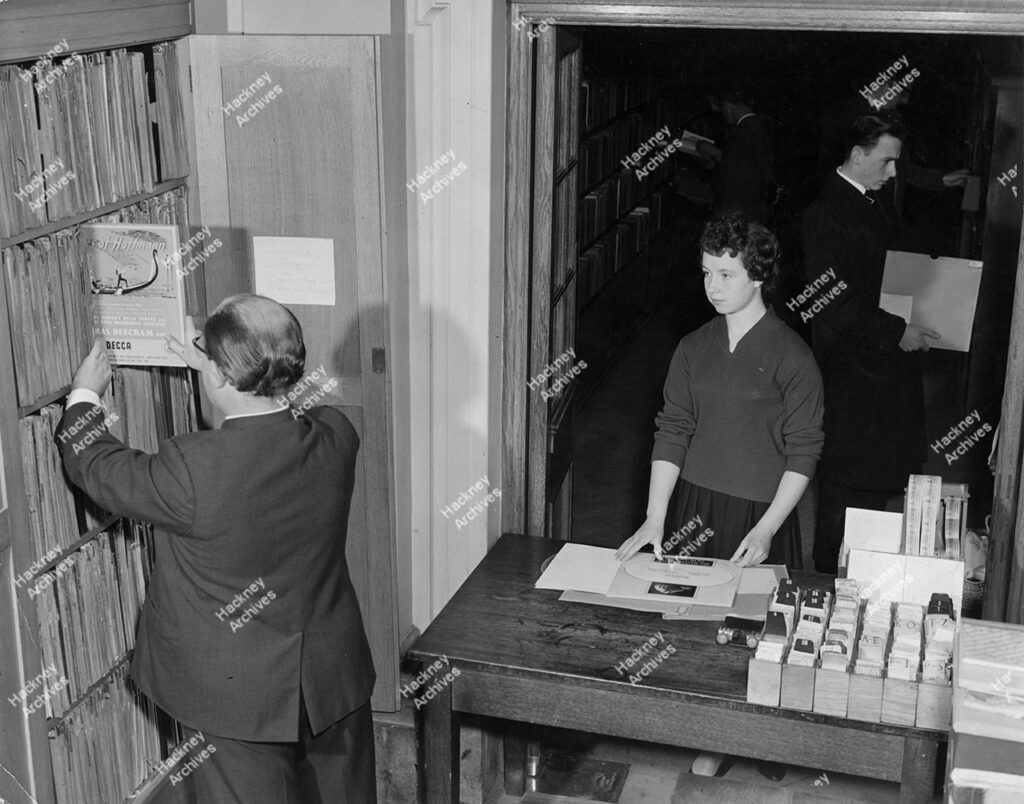Hackney Central Library, Music Library. 1955.