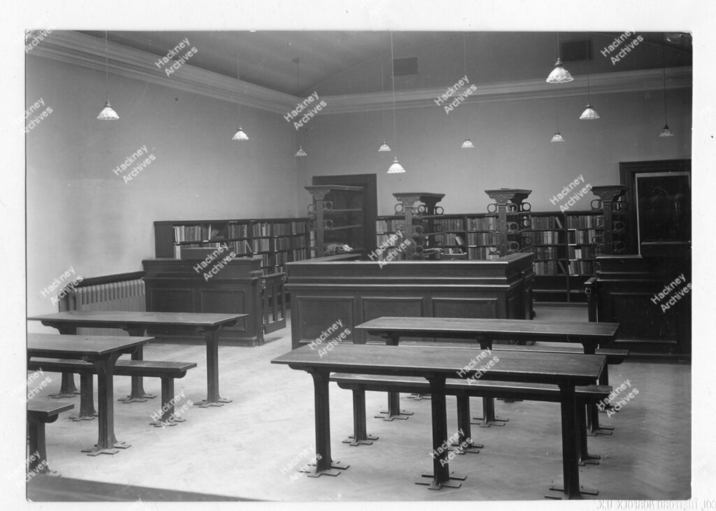 Hackney Library, Clapton branch, c.1955.