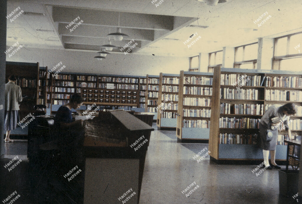 Dalston Library, interior, c.1970.